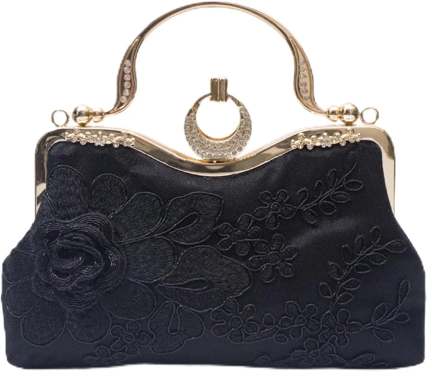 Women's Flower Evening Handbags Bride Bridesmaid Wedding Clutches Prom Cocktail Party Handbags
