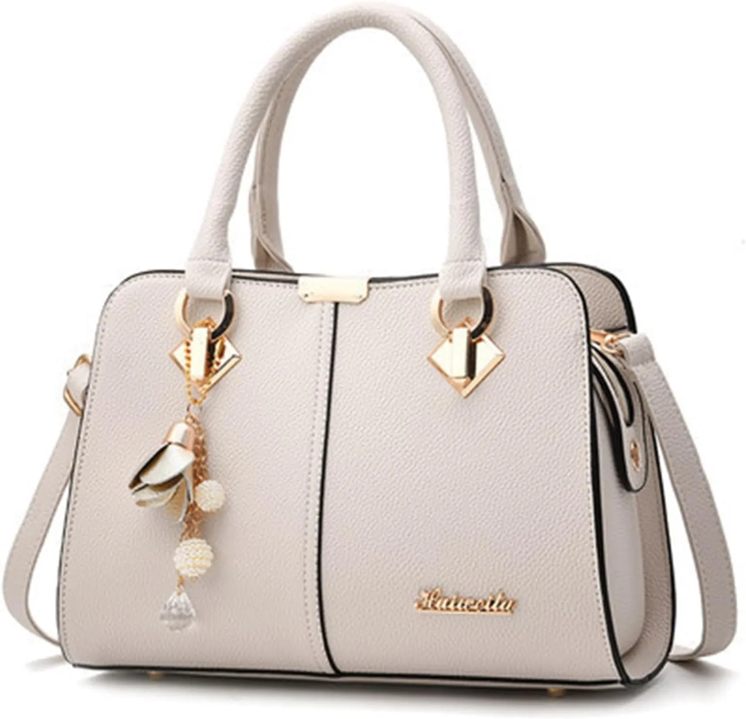 Women's Handbag Trendy Shoulder Crossbody Bag Bookish Messenger Bags (White, One Size)
