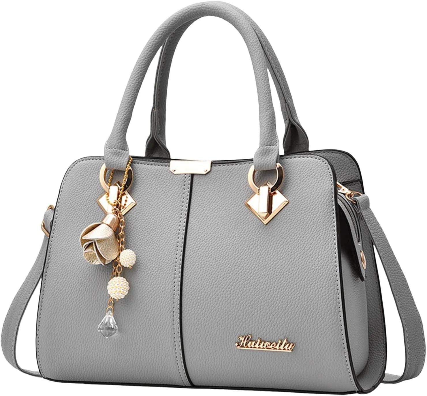 Women's Handbag Trendy Shoulder Crossbody Bag ish Messenger Bags Womens Tote Bags for Work (Grey, One Size)