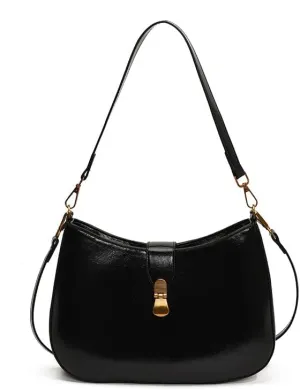 Women's Saddle Handbags Color Contrast Shoulder Bags Adjustable Crossbody Purses