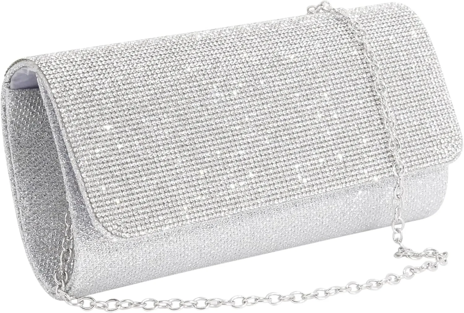 Women's Shiny Rhinestone Square Clutches Evening Bag Wedding Purses Cocktail Prom Handbags