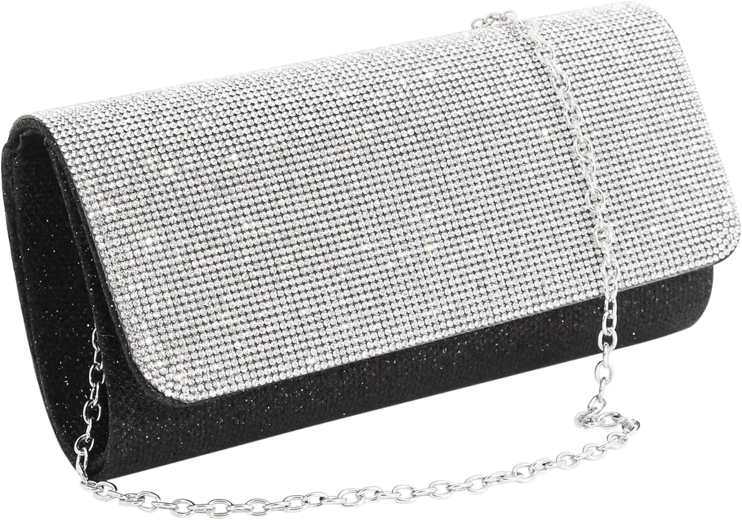 Women's Shiny Rhinestone Square Clutches Evening Bag Wedding Purses Cocktail Prom Handbags