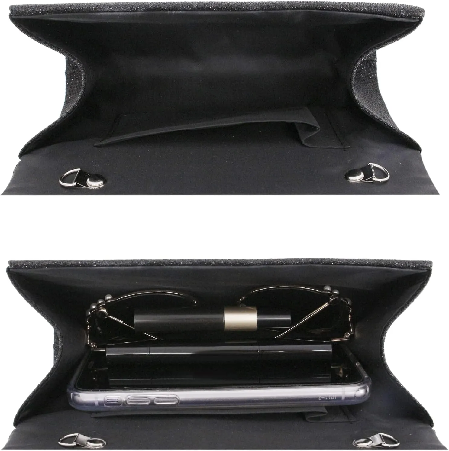 Women's Shiny Rhinestone Square Clutches Evening Bag Wedding Purses Cocktail Prom Handbags