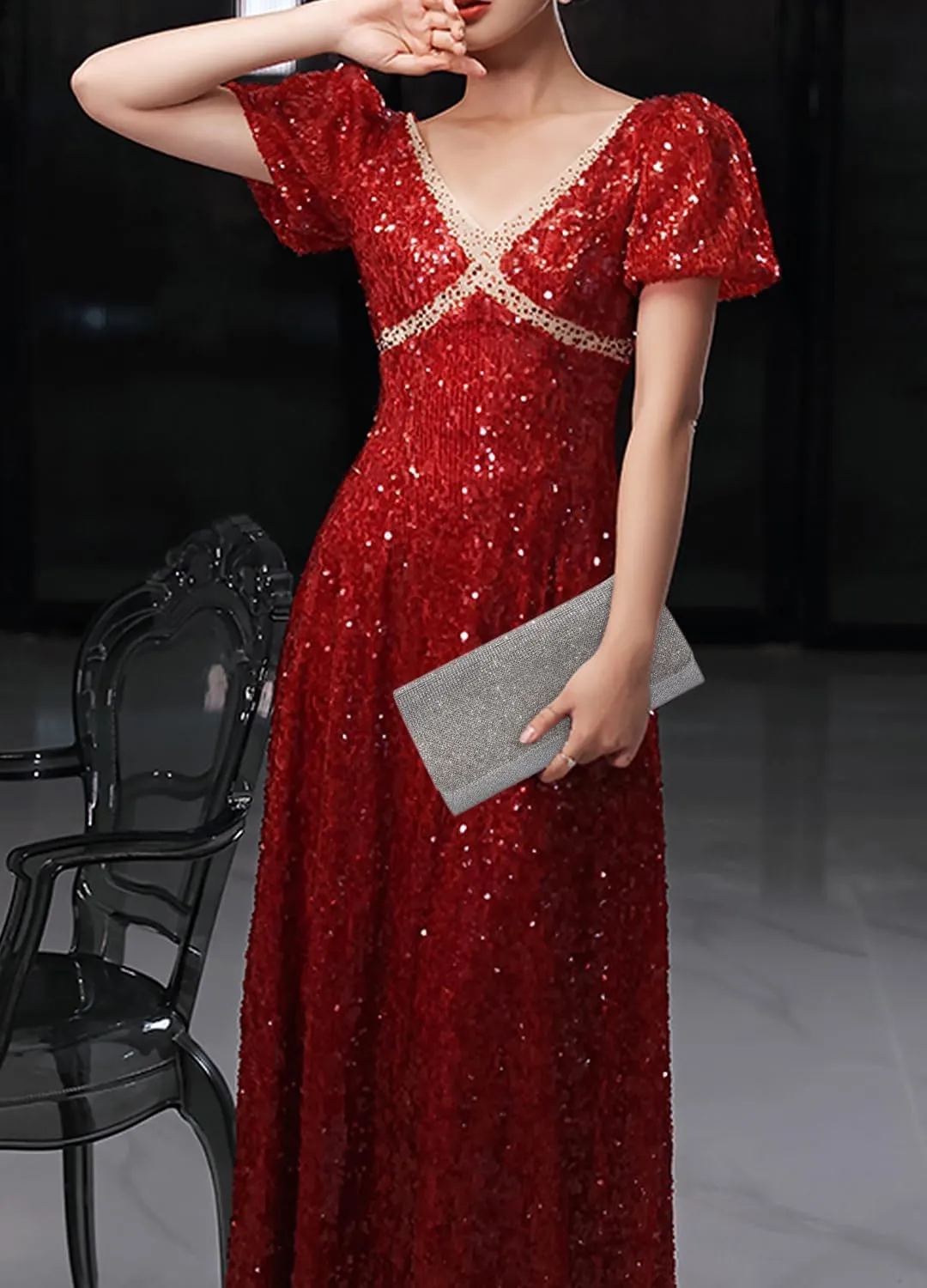 Women's Shiny Rhinestone Square Clutches Evening Bag Wedding Purses Cocktail Prom Handbags