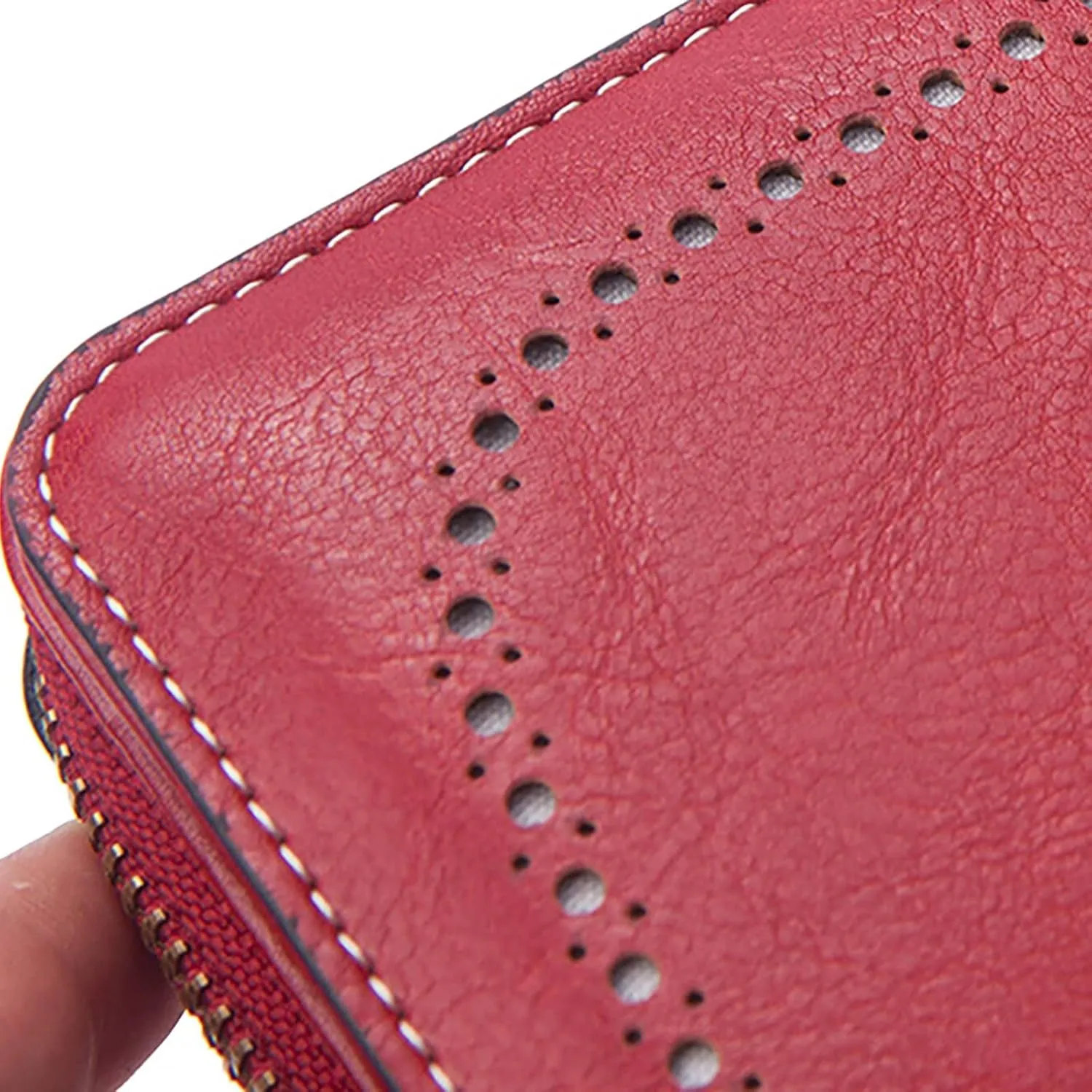 Womens Wallets Small PU Leather Wallets Ladies Wristlet with Card Slots id Window Zipper Coin Purse Holder Purse
