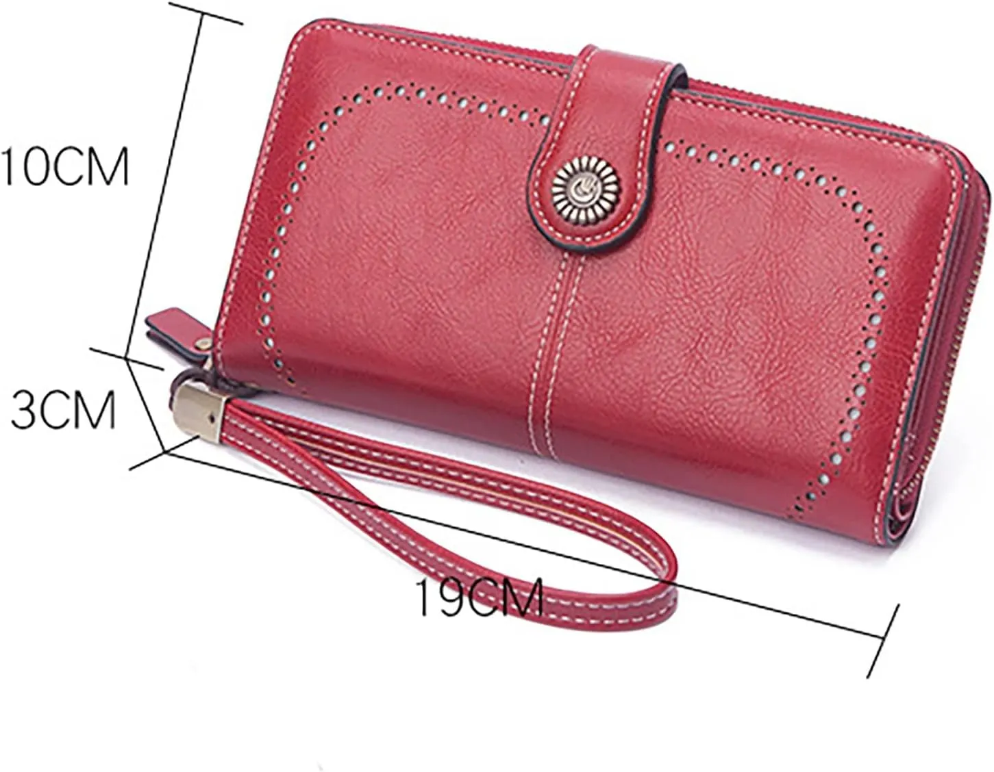 Womens Wallets Small PU Leather Wallets Ladies Wristlet with Card Slots id Window Zipper Coin Purse Holder Purse